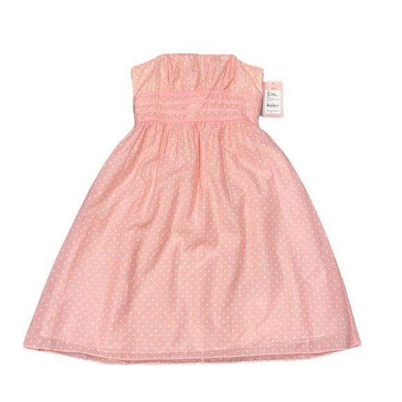 Lilly Pulitzer collection Katrina  pink polka dot silk strapless dress NWT 6 - Picture 3 of 13